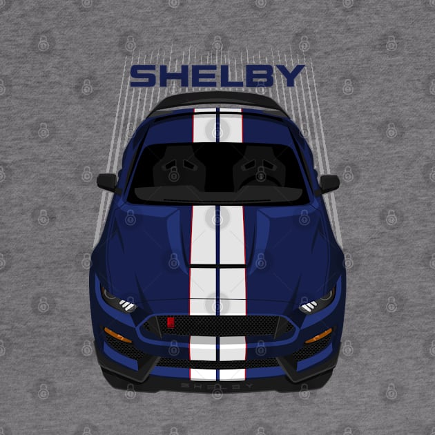 Ford Mustang Shelby GT350R 2015 - 2020 - Kona Blue - White Stripes by V8social